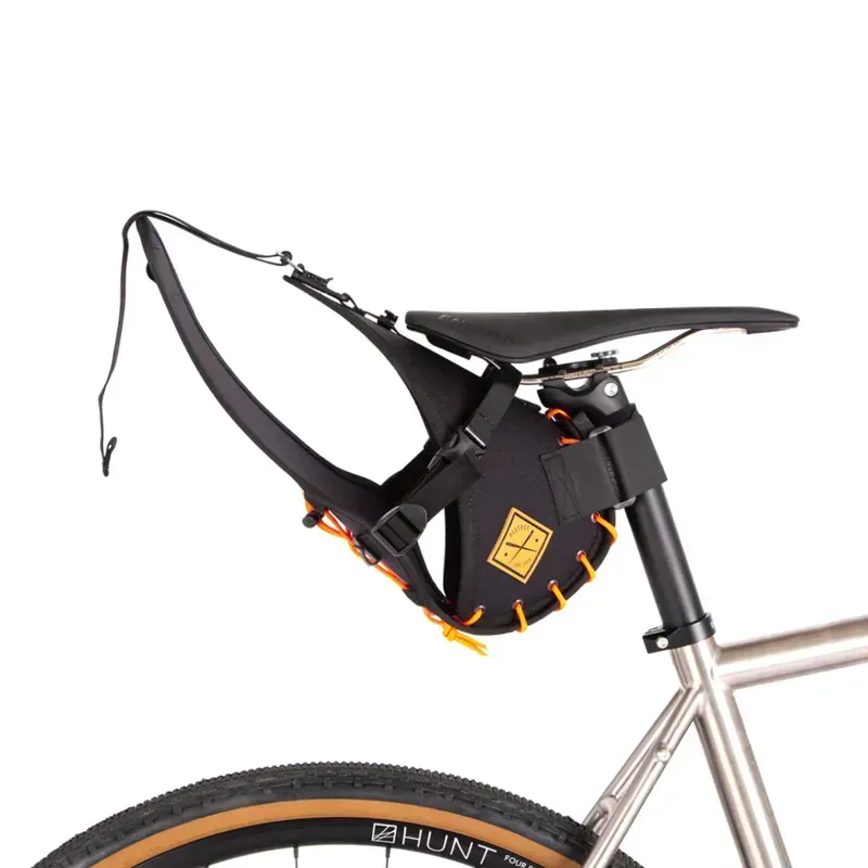 Restrap 8L Saddle Bag in Black/Orange-3
