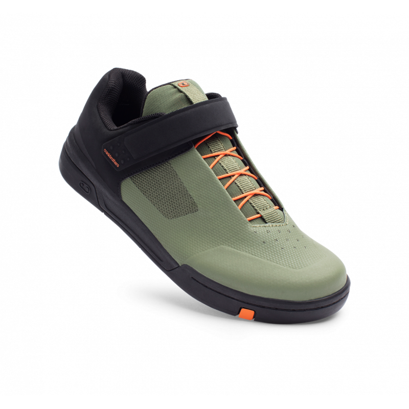 Crank Brothers Stamp Speed Lace MTB Shoes in Green/Black/Orange