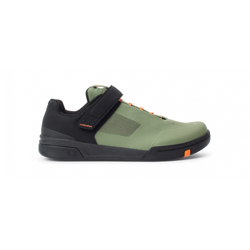 Crank Brothers Stamp Speed Lace MTB Shoes in Green/Black/Orange-1