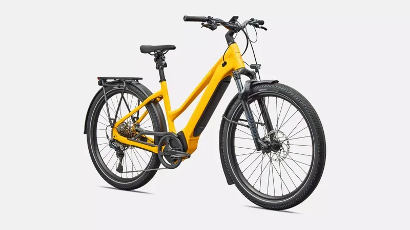 Specialized Turbo Vado 5.0 Step-Through Electric Hybrid Bike in California Sunshine-1