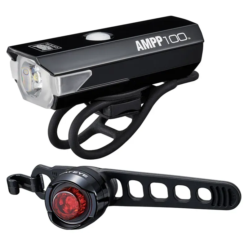 Cateye Ampp 100/Orb Rechargeable Light Set