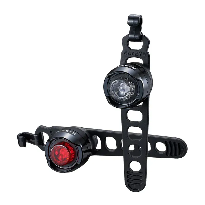 Cateye Orb Rechargeable Front And Rear Light Set In Black