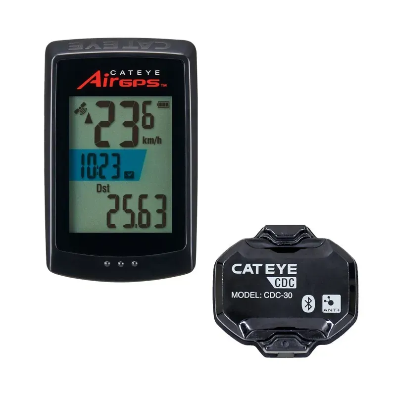 Cateye Air GPS Cycle Computer w/Cadence Sensor in Black