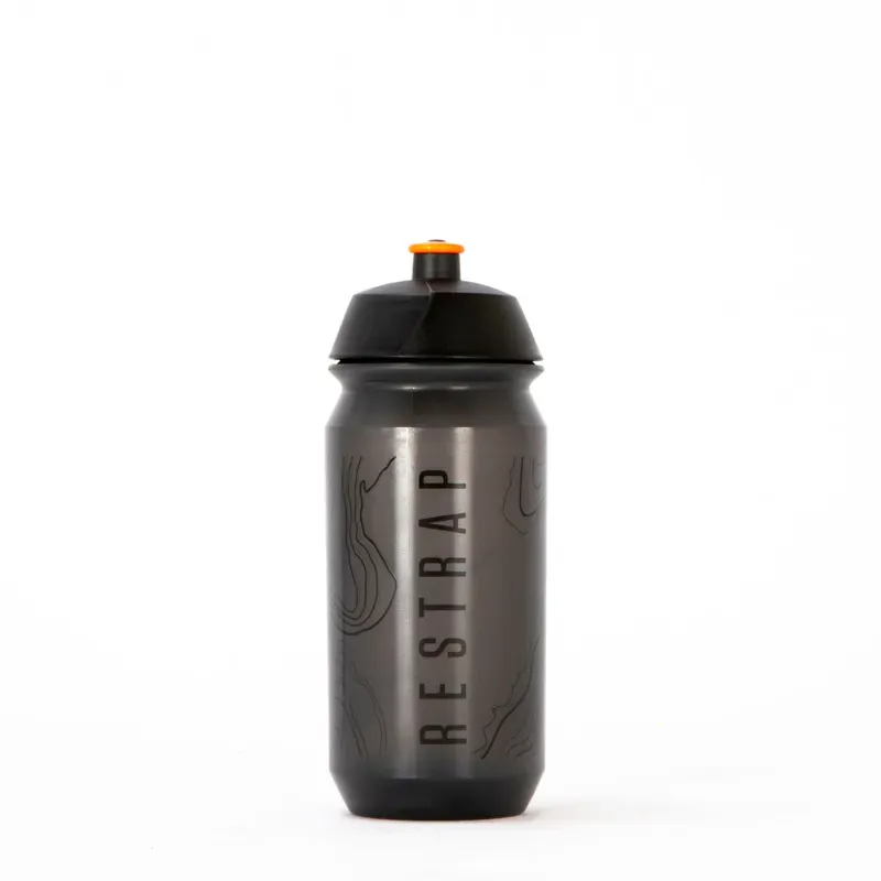 Restrap Contour Design 500ml Water Bottle in Smoke/Orange