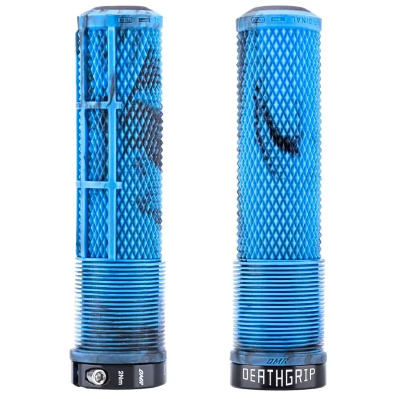 DMR DeathGrip 2 Thick Flangeless Grips in Blue Marble