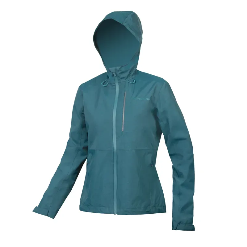 Endura Women's Hummvee Waterproof Hooded Jacket in Teal