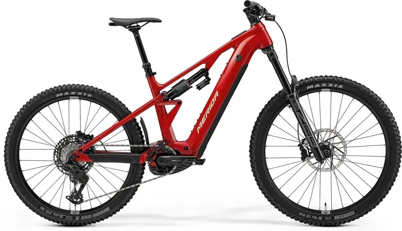 Merida eOne-Eighty 700 Electric Mountain Bike in Heritage Red/Brown