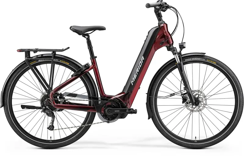 Merida eSpresso City 400 EQ Electric Hybrid Bike in Red