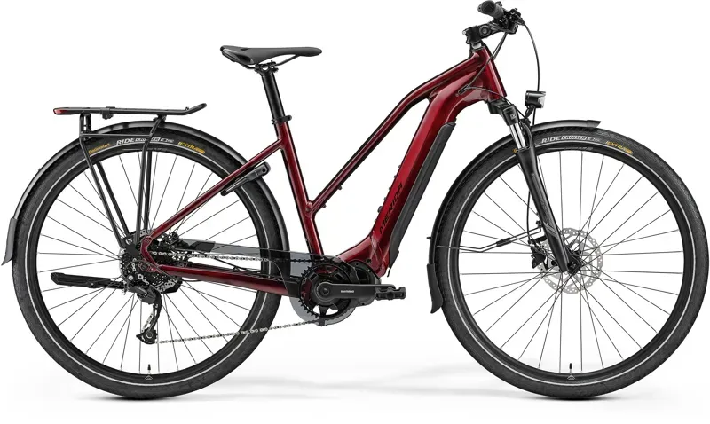 Merida Women's eSpresso 400 S EQ Electric Bike in Red