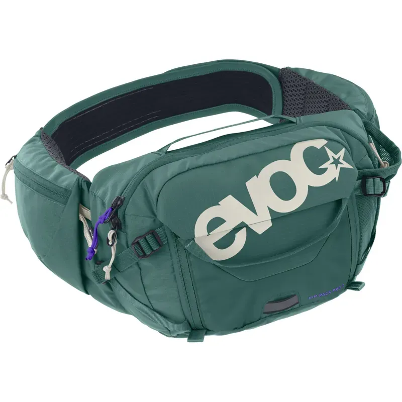 EVOC Hip Pack Pro 3 + Hydration Bladder 2026: BOTTLE GREEN