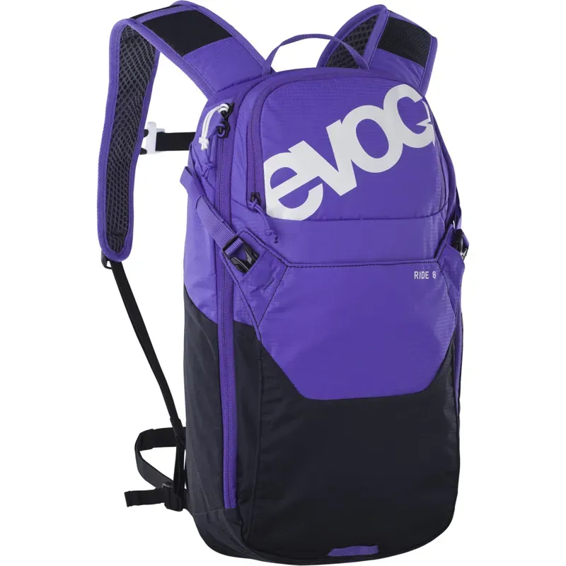 EVOC Ride Backpack + 2L Bladder 2026: VIOLET/BLACK 8 Litre