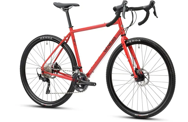 Genesis Croix De Fer 20 2023 Steel Gravel Bike in Red-1