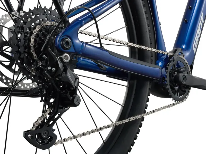 Giant Talon E+ EX Electric Mountain Bike in Metallic Navy-1