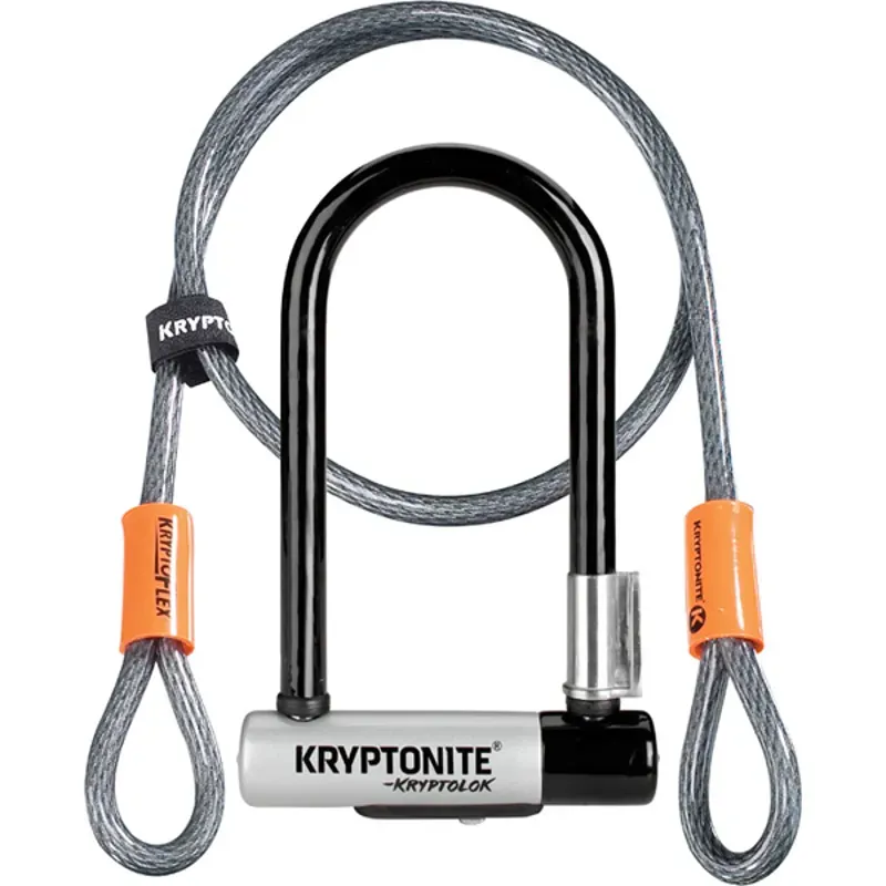 Kryptonite Kryptolok Mini U-Lock w/ 4 foot Kryptoflex Cable