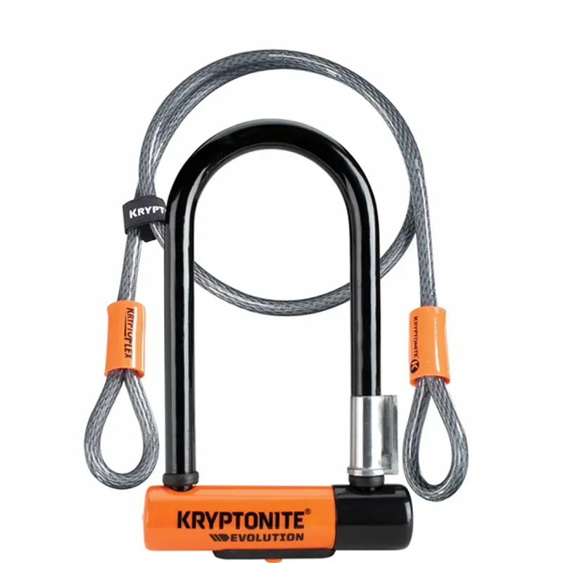 Kryptonite Evolution Mini-7 U-Lock w/ 4 foot Kryptoflex Cable