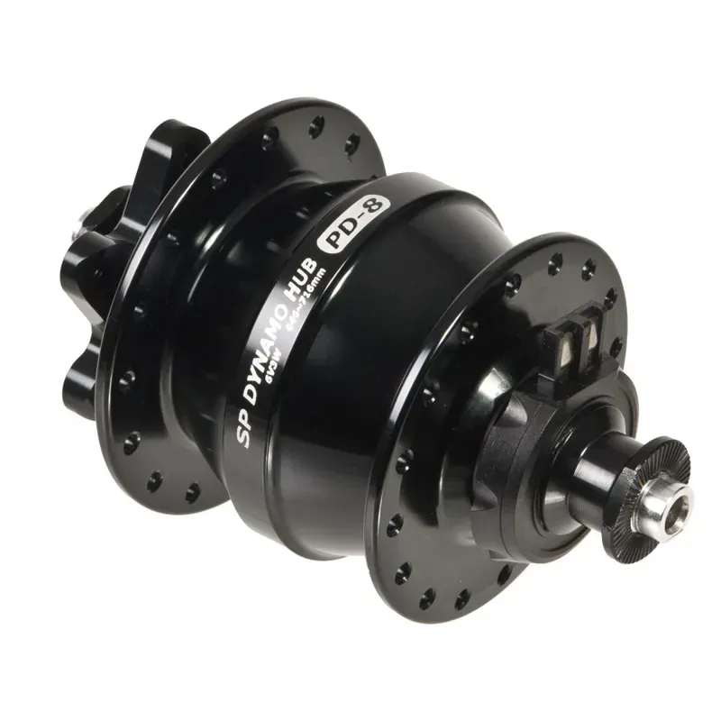 SP Dynamo PD8 - PL8 100mm Disc Brake Dyno Hub Black 32h front