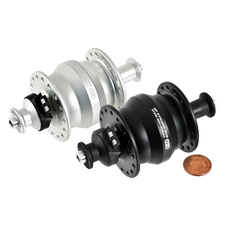SP Dynamo SV-9 Dyno Hub Black 28h front