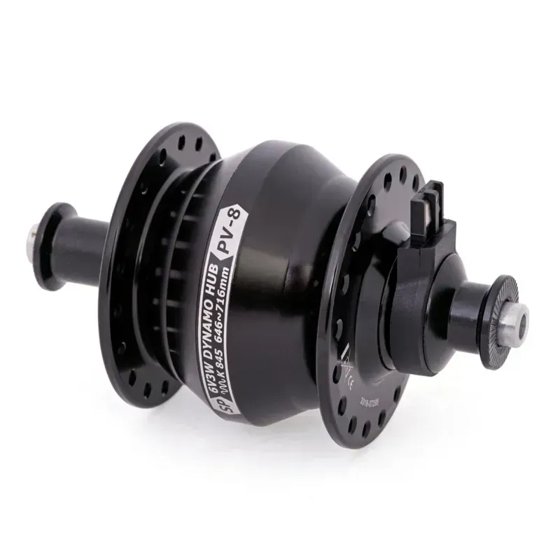 SP Dynamo PV8 100mm 36-hole Rim Brake Dyno Hub in Black