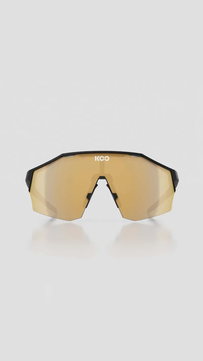 Koo Alibi Sunglasses in Black Matt/Gold Mirror-1