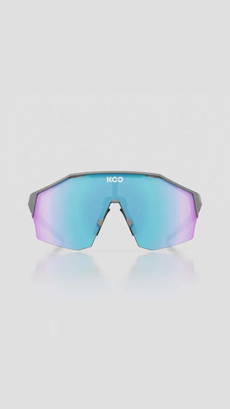 Koo Alibi Sunglasses in Grey Matt/Turquoise Mirror