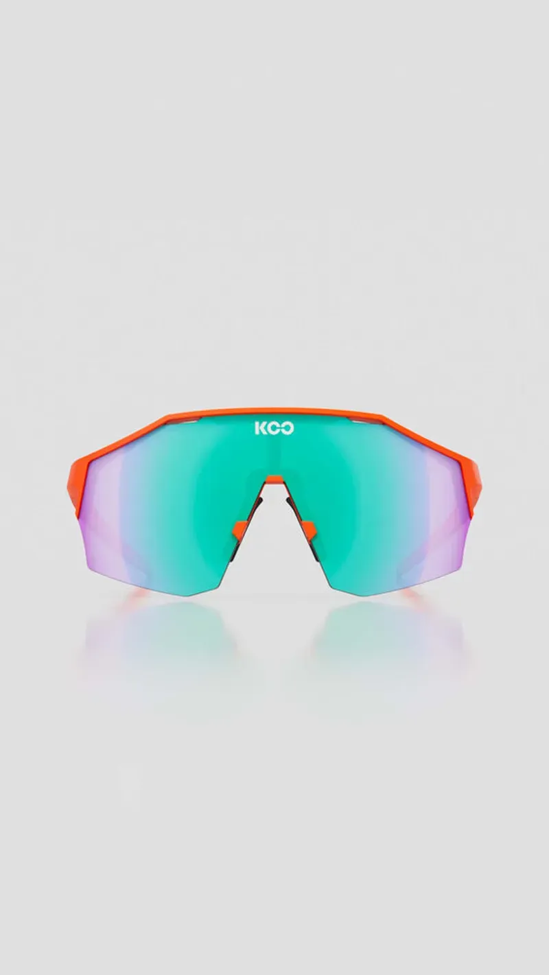 Koo Alibi Sunglasses in Orange Matt/Green Mirror-1