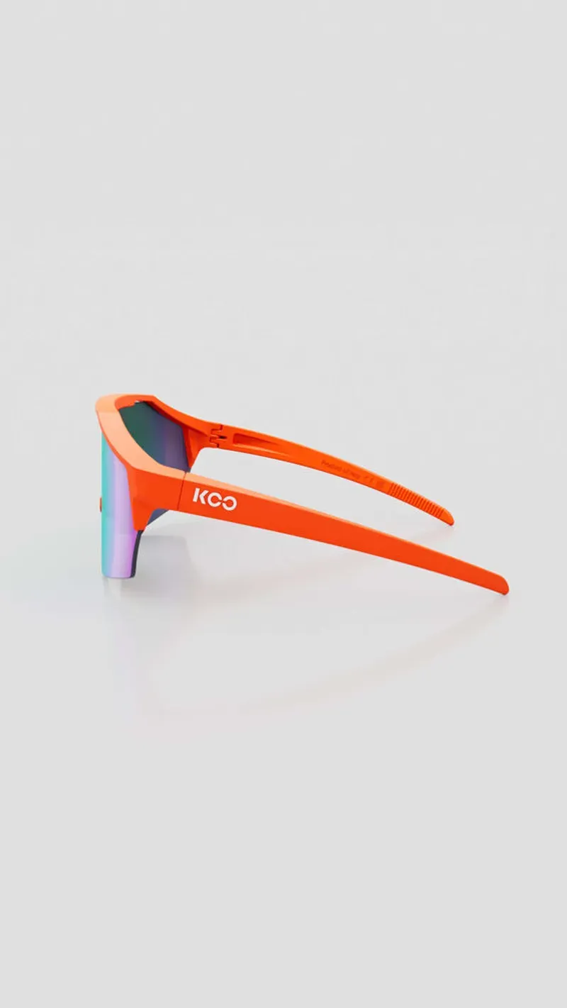 Koo Alibi Sunglasses in Orange Matt/Green Mirror-2