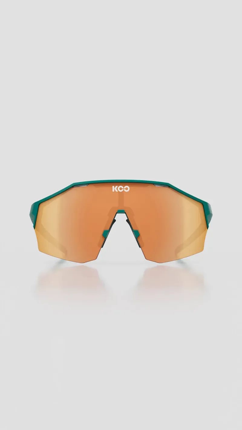 Koo Alibi Sunglasses in Persian Green Matt/Orange Mirror-1