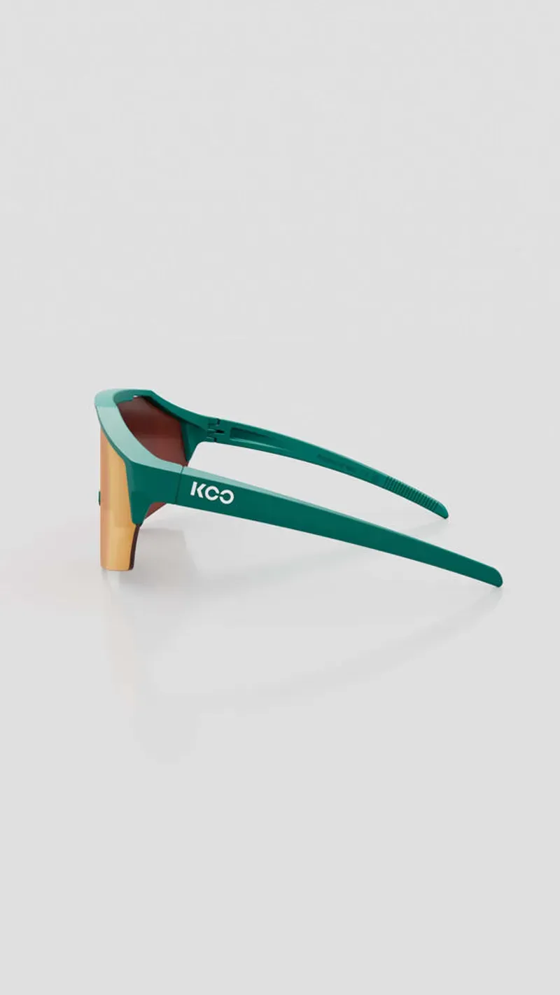 Koo Alibi Sunglasses in Persian Green Matt/Orange Mirror-2