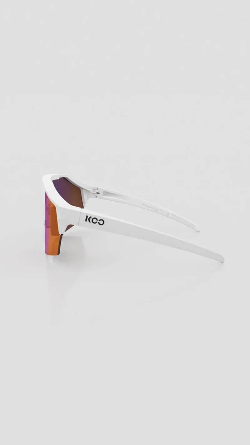 Koo Alibi Sunglasses in White Matt/Photochromic Fuchsia Mirror-2