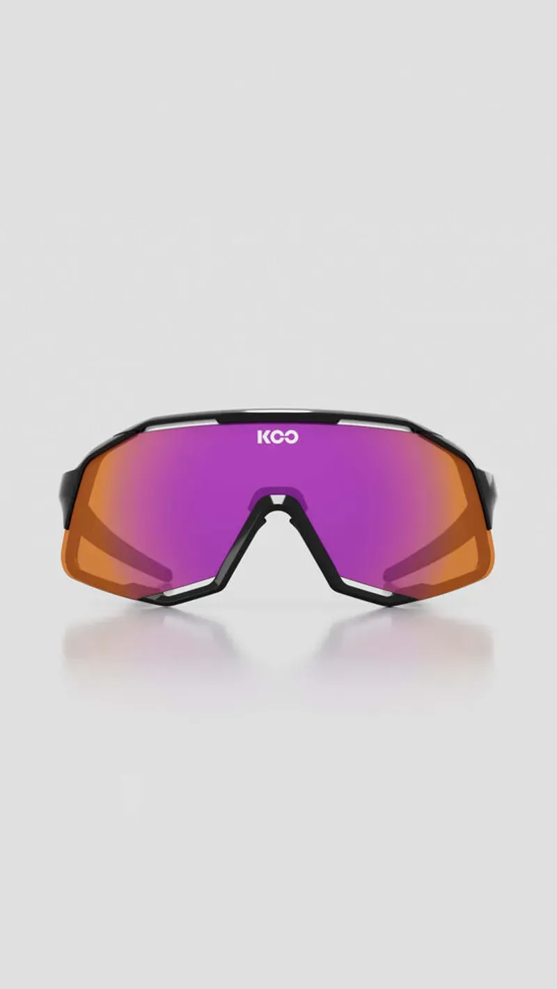 Koo Demos Sunglasses in Black/Photochromic Fuchsia Mirror-1
