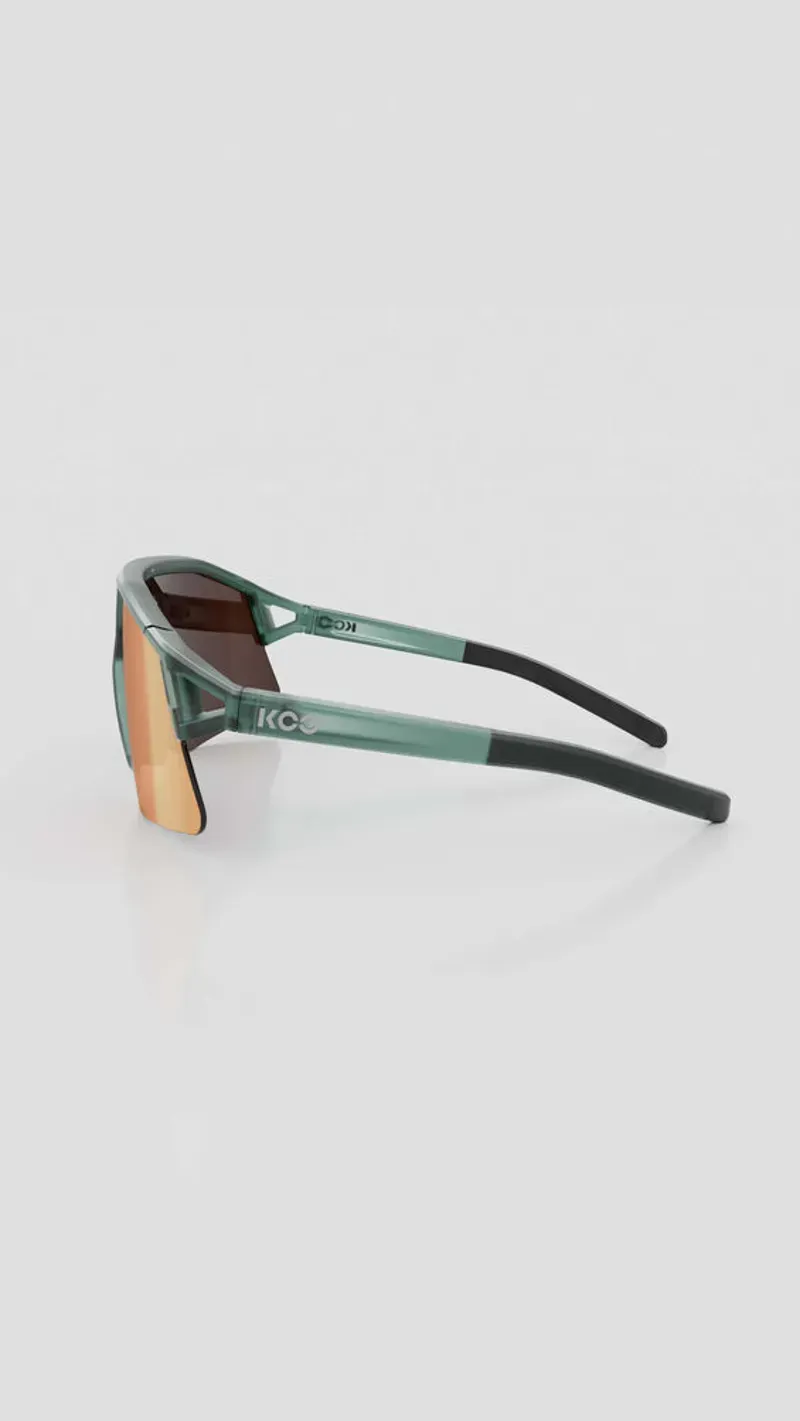Koo Hype Sunglasses in Green Glass Matt/Copper Mirror-2