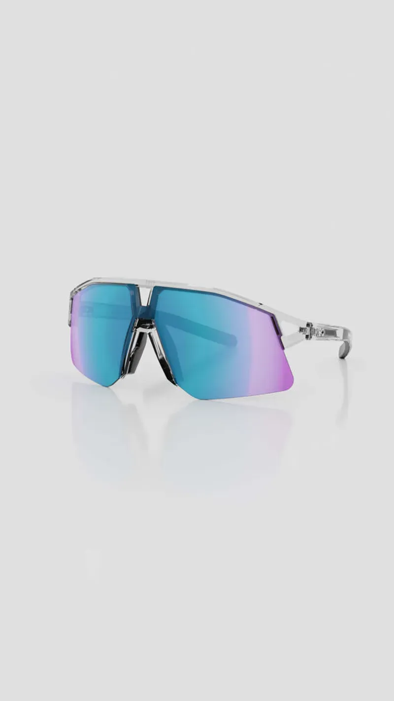 Koo Hype Sunglasses in Crystal/Turquoise Mirror