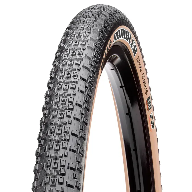 Maxxis Rambler 700x45c HYPR-X/EXO/TR Tyre in Black/Tanwall-1