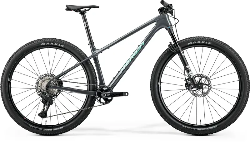 Merida Big Nine XT Mountain Bike in Dark Grey/Flash Teal