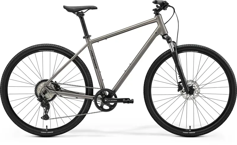 Merida Crossway 20 Hybrid Bike in Silk Warm Slate Grey/Black