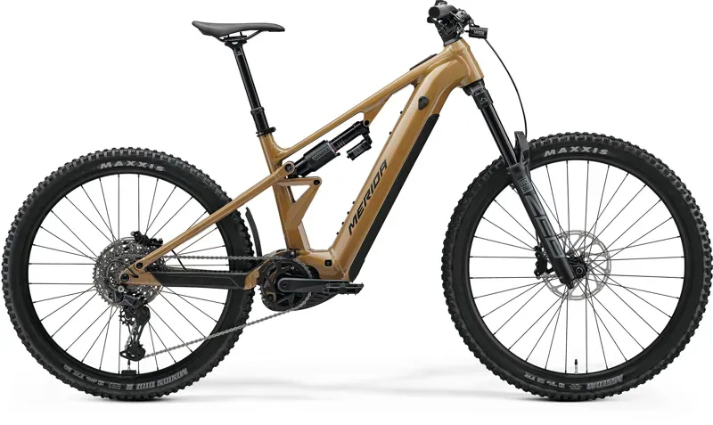 Merida eOne-Eighty 500 Electric Mountain Bike in River Clay/Black
