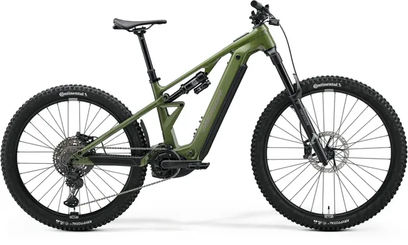Merida Etmo 800 Electric Mountain Bike in Anaconda Green/Grey