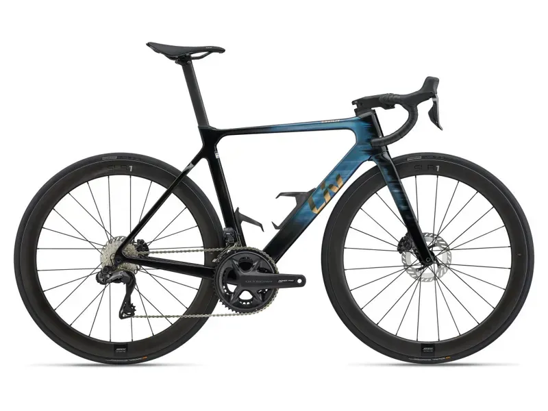 Liv EnviLiv Advanced Pro 0 Road Bike In Gloss Ocean Twilight/Carbon Smoke/Gold Chrome