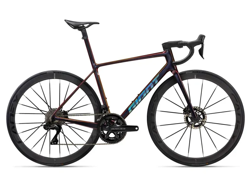 Giant TCR Advanced SL 0 Dura Ace Road Bike In Gloss Black Lava/Iris