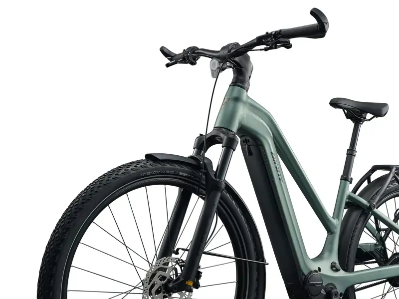 Giant Explore E+ 2 Low Step Electric Hybrid Bike in Alpine Green-7