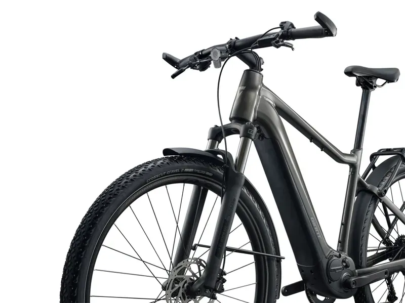 Giant Explore E+ 4 Electric Hybrid Bike in Stealth Chrome-5