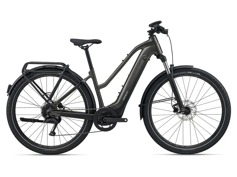 Giant Explore E+ 4 Low Step Electric Hybrid Bike in Stealth Chrome