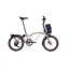 Brompton Electric G Line 4 Speed 2026 Folding Bike in Traildust White