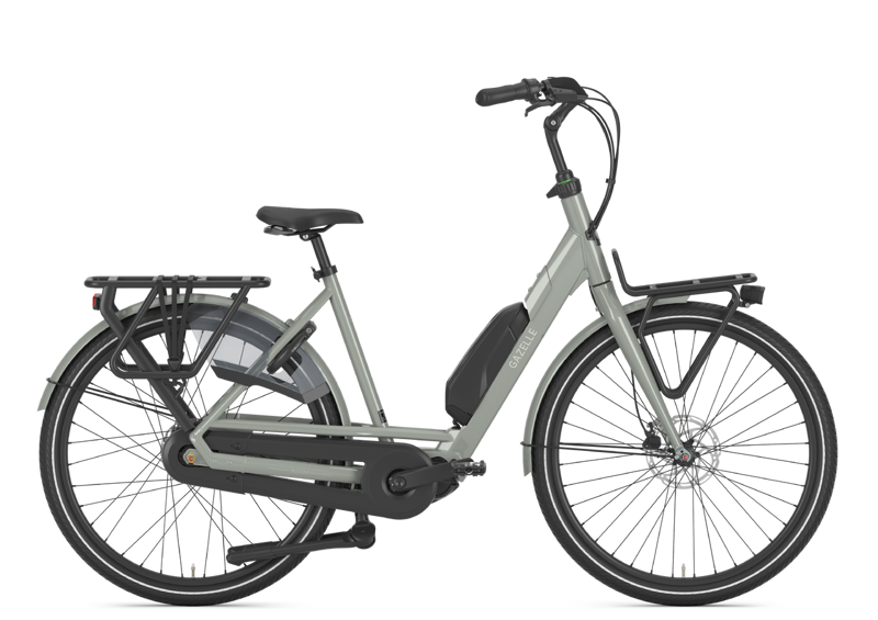 Gazelle Bloom C310 HMS 418Wh 2025 Step Through Electric Hybrid Bike in Clay Green