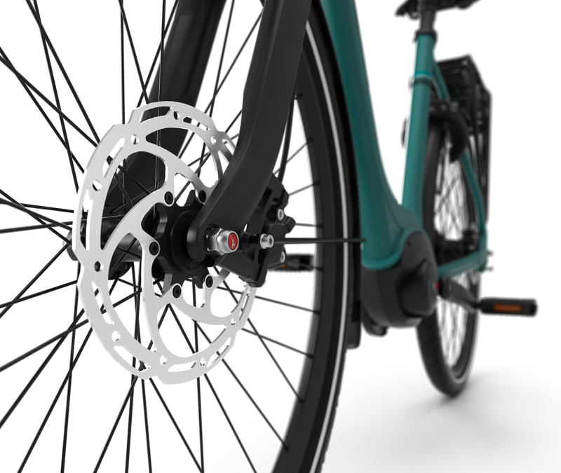 Gazelle Paris C7+ HMB 400Wh 2025 Low Step Through Electric Hybrid Bike in Thyme Green-4