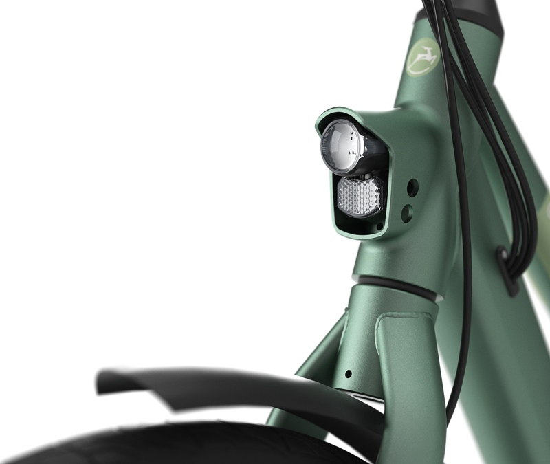 Gazelle Esprit C7 HMS 2025 418Wh Low-Step Electric Hybrid Bike in Moss Green-4