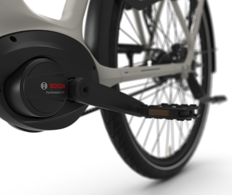 Gazelle Grenoble 3.0 C5 HMB 600Wh 2025 Low Step Electric Hybrid Bike in Ivory-2