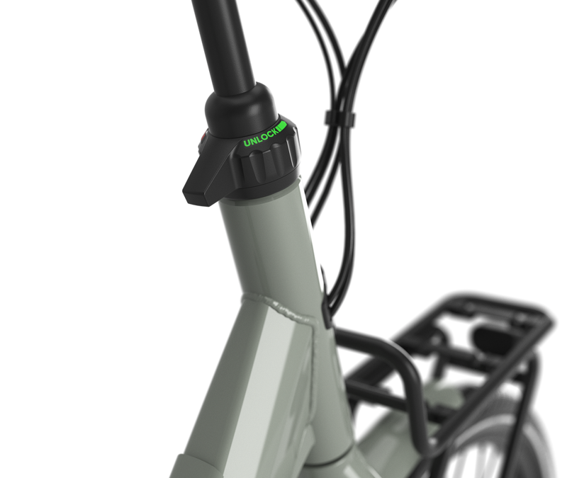 Gazelle Bloom C310 HMS 418Wh 2025 Step Through Electric Hybrid Bike in Clay Green-1