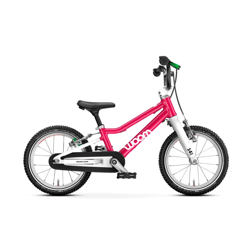 Woom GO 2 Kids Bike in Hot Pink