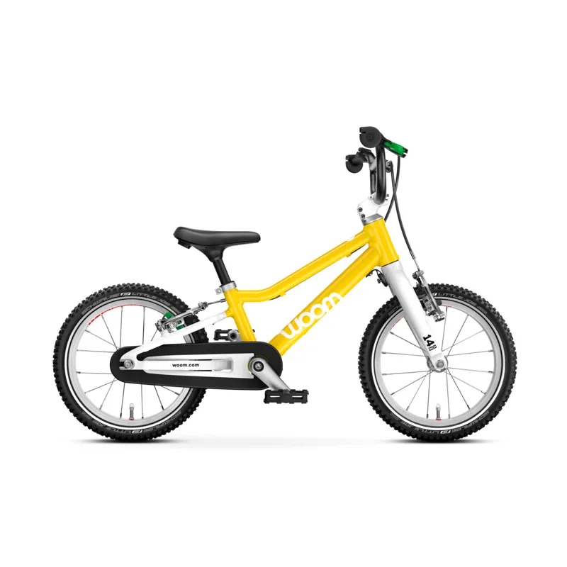 Woom GO 2 Kids bike in Vibrant Yellow